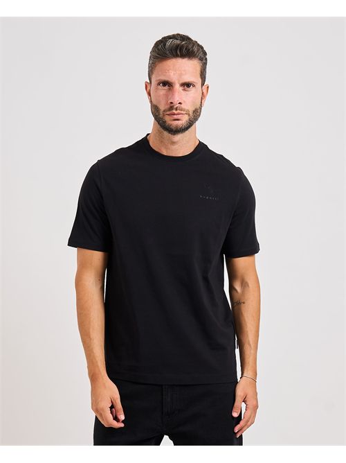 Bugatti men's black t-shirt with chest logo BUGATTI | 8350- 95040290